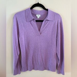 J. Crew Lavender V-Neck Sweater